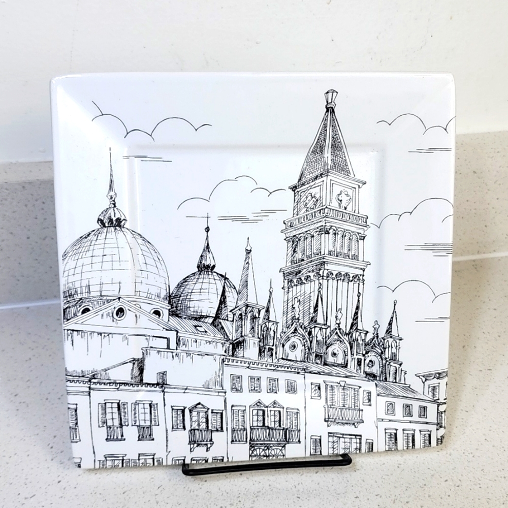 Square appetizer place 8x8. City scene Venice